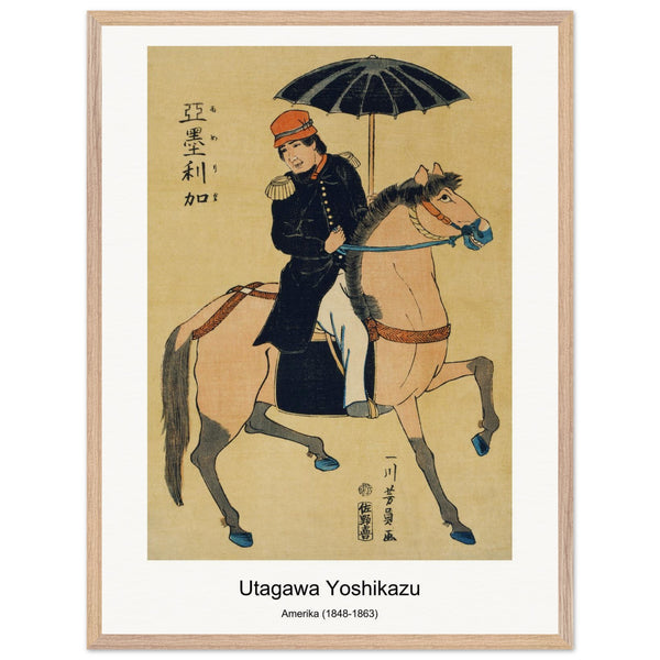 Amerika (1848-1863) by Utagawa Yoshikazu. Archival Print on Museum Quality Matte Paper. Premium Wood Framed Wall Art. Optimised Aspect Ratio.