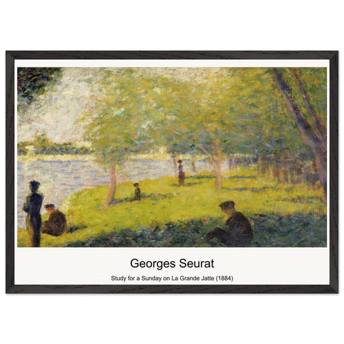 Study for a Sunday on La Grande Jatte (1884) by Georges Seurat. Archival Print on Museum Quality Matte Paper. Premium Wood Framed Wall Art. Optimised Aspect Ratio.