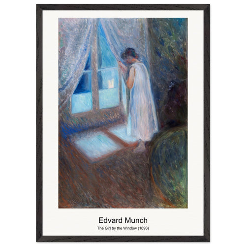 The Girl by the Window (1893) by Edvard Munch. Archival Print on Museum Quality Matte Paper. Premium Wood Framed Wall Art. Original Aspect Ratio