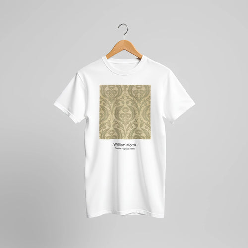 Tulip (1875) by William Morris. Custom Print on a 100% Airlume Combed and Ring-Spun Cotton Unisex Crewneck T-shirt Original Aspect Ratio