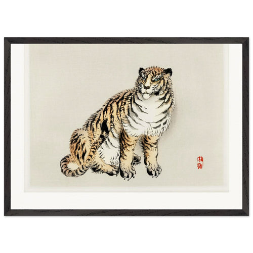 Tiger (1913) by Kōno Bairei. Archival Print on Museum Quality Matte Paper. Premium Wood Framed Wall Art. Original Aspect Ratio