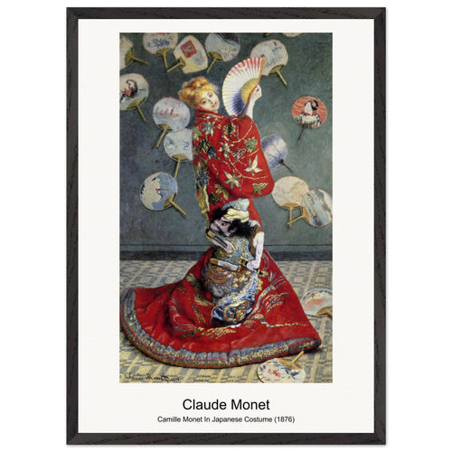 Camille Monet In Japanese Costume (1876) by Claude Monet. Archival Print on Museum Quality Matte Paper. Premium Wood Framed Wall Art. Original Aspect Ratio