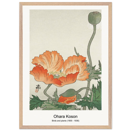 Birds and plants (1900 - 1936) by Ohara Koson. Archival Print on Museum Quality Matte Paper. Premium Wood Framed Wall Art. Optimised Aspect Ratio.