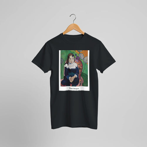 Christ on the Mount of Olives (1889) by Paul Gauguin. Custom Print on a 100% Airlume Combed and Ring-Spun Cotton Unisex Crewneck T-shirt Optimised Aspect Ratio.