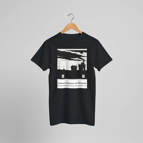 Horned owl (Hoornuil) (1915) by Samuel Jessurun de Mesquita. Custom Print on a 100% Airlume Combed and Ring-Spun Cotton Unisex Crewneck T-shirt Optimised Aspect Ratio.