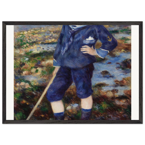 Seascape (1897) by Pierre-Auguste Renoir. Archival Print on Museum Quality Matte Paper. Premium Wood Framed Wall Art. Optimised Aspect Ratio.