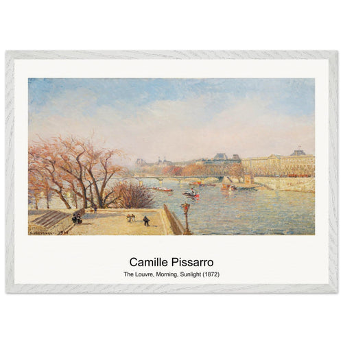 The Louvre, Morning, Sunlight (1872) by Camille Pissarro. Archival Print on Museum Quality Matte Paper. Premium Wood Framed Wall Art. Optimised Aspect Ratio.