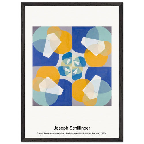 Green Squares (from series, the Mathematical Basis of the Arts) (1934) by Joseph Schillinger. Archival Print on Museum Quality Matte Paper. Premium Wood Framed Wall Art. Original Aspect Ratio