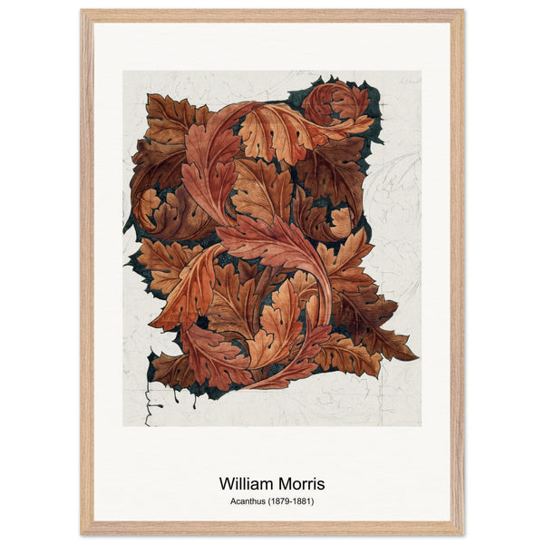 Acanthus (1879-1881) by William Morris. Archival Print on Museum Quality Matte Paper. Premium Wood Framed Wall Art. Original Aspect Ratio