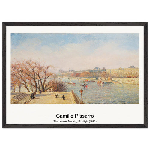 The Louvre, Morning, Sunlight (1872) by Camille Pissarro. Archival Print on Museum Quality Matte Paper. Premium Wood Framed Wall Art. Optimised Aspect Ratio.