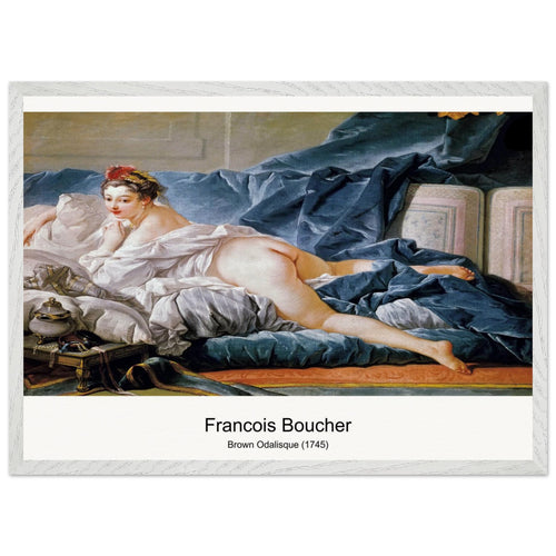 Brown Odalisque (1745) by François Boucher. Archival Print on Museum Quality Matte Paper. Premium Wood Framed Wall Art. Optimised Aspect Ratio.