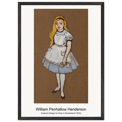 Costume Design for Alice in Wonderland (1915) by William Penhallow Henderson. Archival Print on Museum Quality Matte Paper. Premium Wood Framed Wall Art. Original Aspect Ratio