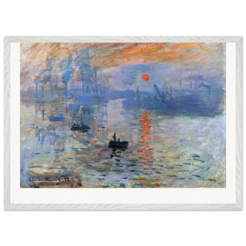 Impression, Sunrise (1872) by Claude Monet. Archival Print on Museum Quality Matte Paper. Premium Wood Framed Wall Art. Original Aspect Ratio