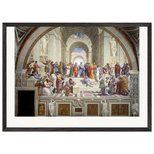 School of Athens (1511) by Raphael. Archival Print on Museum Quality Matte Paper. Premium Wood Framed Wall Art. Original Aspect Ratio