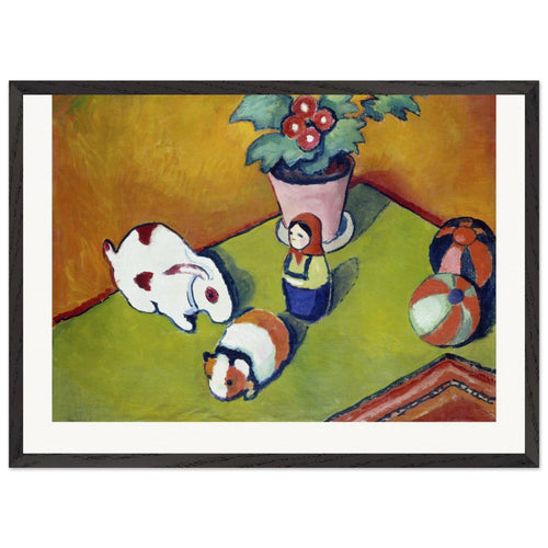 Little Walter's Toys (1912) by August Macke. Archival Print on Museum Quality Matte Paper. Premium Wood Framed Wall Art. Original Aspect Ratio