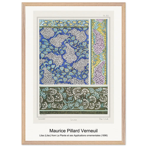 Lilas (Lilac) from La Plante et ses Applications ornementales (1896) by Maurice Pillard Verneuil. Archival Print on Museum Quality Matte Paper. Premium Wood Framed Wall Art. Optimised Aspect Ratio.