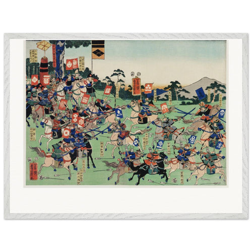 Kawanakajima no Kassen (1798-1861) by Utagawa Kuniyoshi. Archival Print on Museum Quality Matte Paper. Premium Wood Framed Wall Art. Original Aspect Ratio