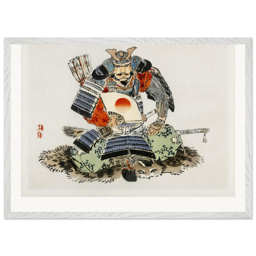 Samurai (1913) by Kōno Bairei. Archival Print on Museum Quality Matte Paper. Premium Wood Framed Wall Art. Original Aspect Ratio
