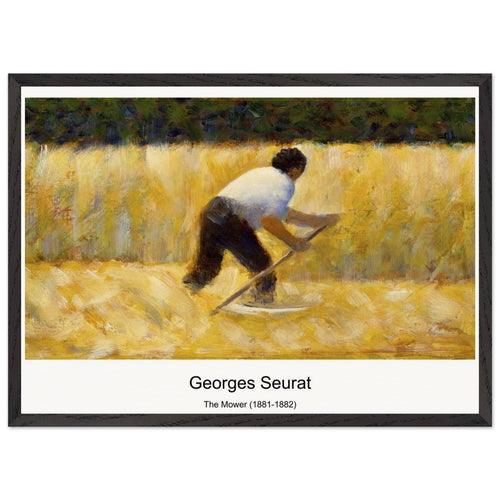 The Mower (1881-1882) by Georges Seurat. Archival Print on Museum Quality Matte Paper. Premium Wood Framed Wall Art. Optimised Aspect Ratio.