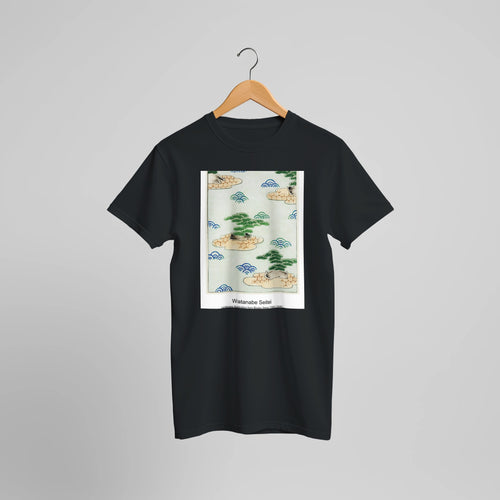Rain Landscape (1911) by Wassily Kandinsky. Custom Print on a 100% Airlume Combed and Ring-Spun Cotton Unisex Crewneck T-shirt Optimised Aspect Ratio.