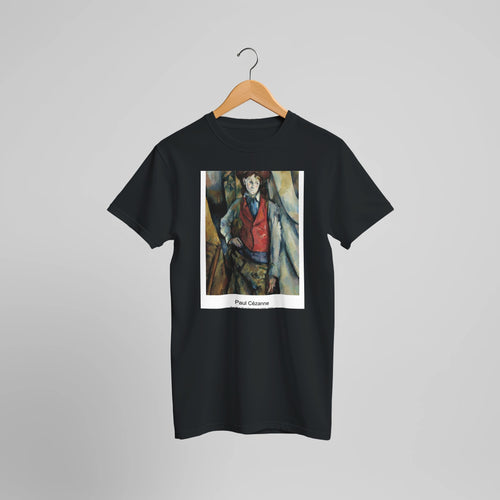 Marie Cézanne's Sister (1866-1867) by Paul Cézanne. Custom Print on a 100% Airlume Combed and Ring-Spun Cotton Unisex Crewneck T-shirt Optimised Aspect Ratio.