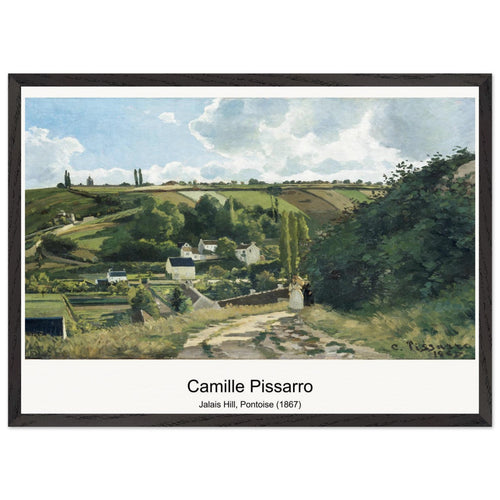 Jalais Hill, Pontoise (1867) by Camille Pissarro. Archival Print on Museum Quality Matte Paper. Premium Wood Framed Wall Art. Optimised Aspect Ratio.