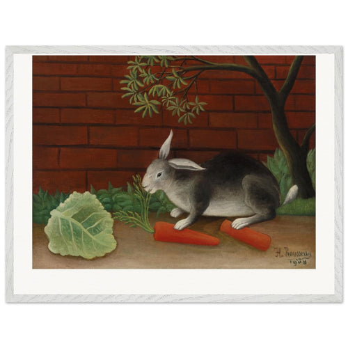 The Rabbit's Meal (Le Repas du lapin) (1908) by Henri Rousseau. Archival Print on Museum Quality Matte Paper. Premium Wood Framed Wall Art. Original Aspect Ratio