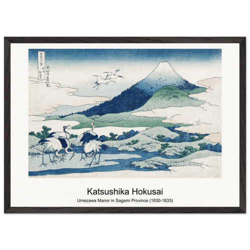 Umezawa Manor in Sagami Province (1830-1833) by Katsushika Hokusai. Archival Print on Museum Quality Matte Paper. Premium Wood Framed Wall Art. Original Aspect Ratio