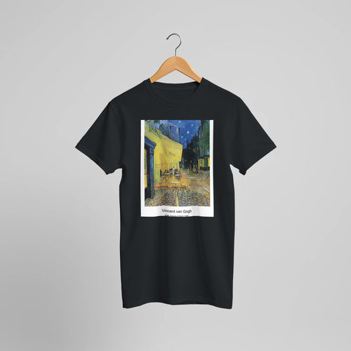 Olive Trees (1889) by Vincent van Gogh. Custom Print on a 100% Airlume Combed and Ring-Spun Cotton Unisex Crewneck T-shirt Optimised Aspect Ratio.