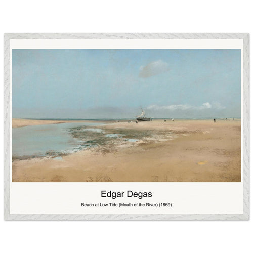 Beach at Low Tide (Mouth of the River) (1869) by Edgar Degas. Archival Print on Museum Quality Matte Paper. Premium Wood Framed Wall Art. Optimised Aspect Ratio.