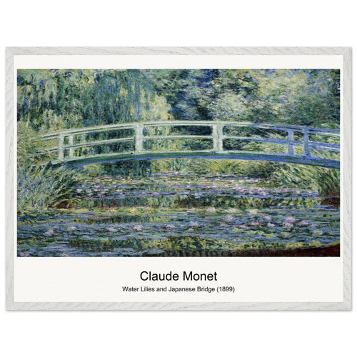 Water Lilies and Japanese Bridge (1899) by Claude Monet. Archival Print on Museum Quality Matte Paper. Premium Wood Framed Wall Art. Optimised Aspect Ratio.