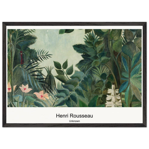 The Equatorial Jungle (1909) by Henri Rousseau. Archival Print on Museum Quality Matte Paper. Premium Wood Framed Wall Art. Optimised Aspect Ratio.