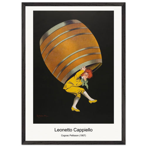 Cognac Pellisson (1907) by Leonetto Cappiello. Archival Print on Museum Quality Matte Paper. Premium Wood Framed Wall Art. Original Aspect Ratio