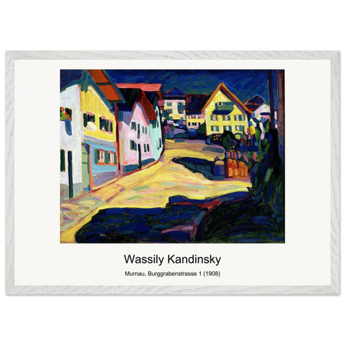 Murnau, Burggrabenstrasse 1 (1908) by Wassily Kandinsky. Archival Print on Museum Quality Matte Paper. Premium Wood Framed Wall Art. Original Aspect Ratio