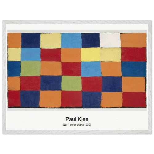 Qu 1' color chart (1930) by Paul Klee. Archival Print on Museum Quality Matte Paper. Premium Wood Framed Wall Art. Optimised Aspect Ratio.