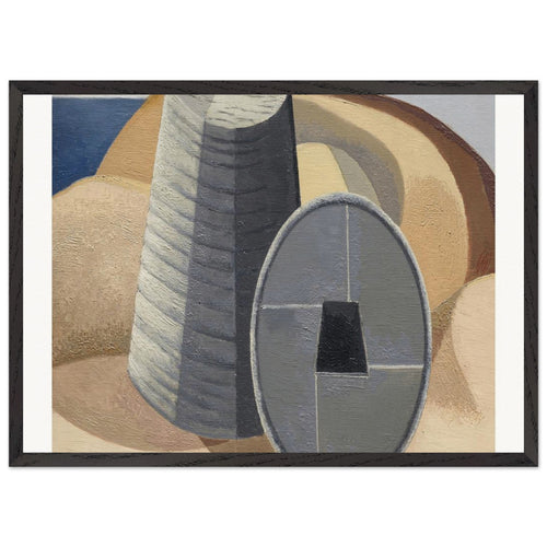 Worth Matravers, Dorset (1936) by Paul Nash. Archival Print on Museum Quality Matte Paper. Premium Wood Framed Wall Art. Optimised Aspect Ratio.