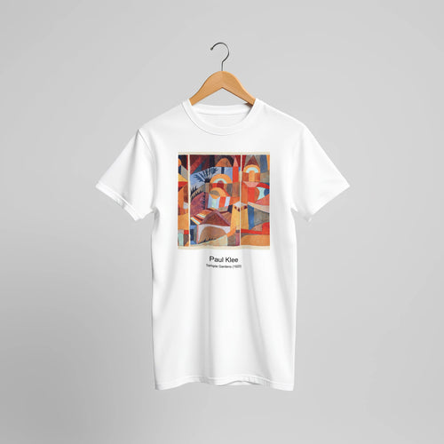 Rue Jouvenet in Rouen (1884) by Paul Gauguin. Custom Print on a 100% Airlume Combed and Ring-Spun Cotton Unisex Crewneck T-shirt Original Aspect Ratio
