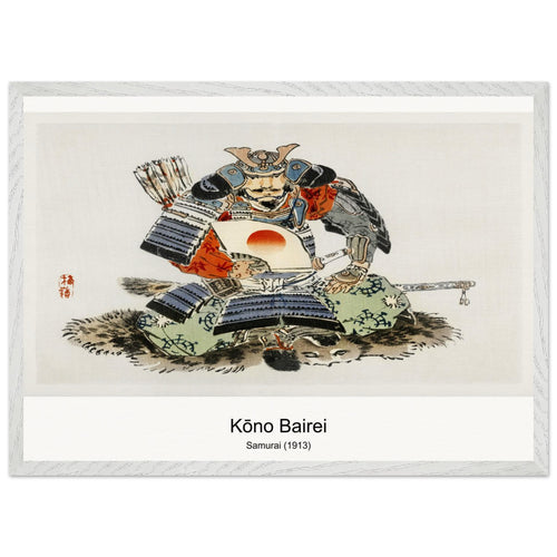 Samurai (1913) by Kōno Bairei. Archival Print on Museum Quality Matte Paper. Premium Wood Framed Wall Art. Optimised Aspect Ratio.