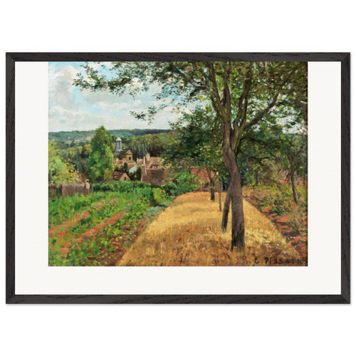 Orchards at Louveciennes (1872) by Camille Pissarro. Archival Print on Museum Quality Matte Paper. Premium Wood Framed Wall Art. Original Aspect Ratio
