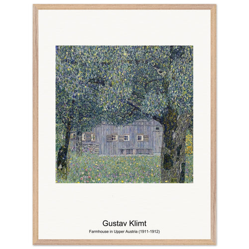 Farmhouse in Upper Austria (1911-1912) by Gustav Klimt. Archival Print on Museum Quality Matte Paper. Premium Wood Framed Wall Art. Original Aspect Ratio