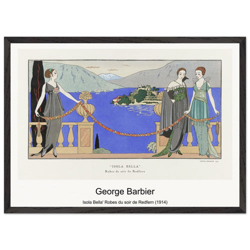 Isola Bella' Robes du soir de Redfern (1914) by George Barbier. Archival Print on Museum Quality Matte Paper. Premium Wood Framed Wall Art. Original Aspect Ratio