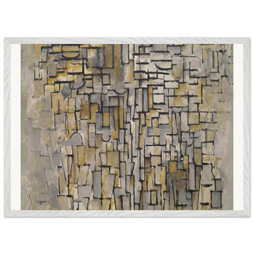 Tableau No. 2, Composition No. VII (1913) by Piet Mondrian. Archival Print on Museum Quality Matte Paper. Premium Wood Framed Wall Art. Optimised Aspect Ratio.