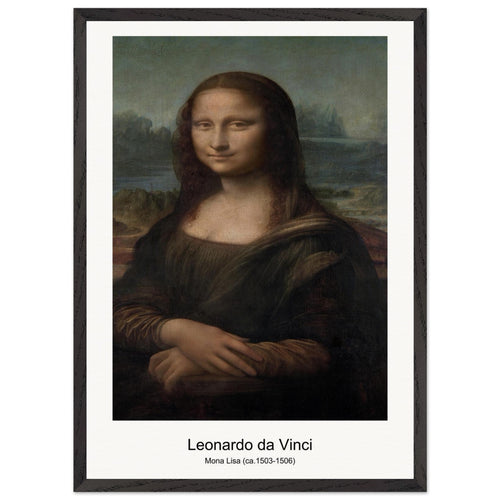 Mona Lisa (ca. 1503-1506) by Leonardo da Vinci. Archival Print on Museum Quality Matte Paper. Premium Wood Framed Wall Art. Optimised Aspect Ratio.