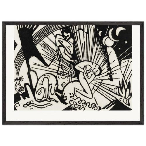 Reconciliation (1912) by Franz Marc. Archival Print on Museum Quality Matte Paper. Premium Wood Framed Wall Art. Original Aspect Ratio