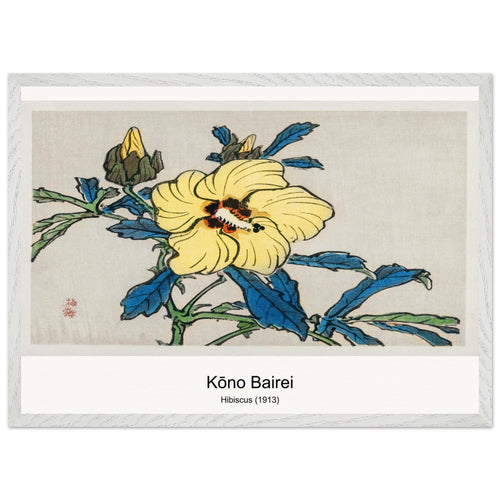 Hibiscus (1913) by Kōno Bairei. Archival Print on Museum Quality Matte Paper. Premium Wood Framed Wall Art. Optimised Aspect Ratio.