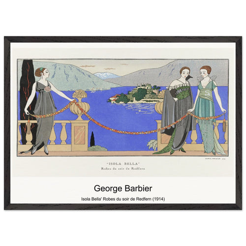 Isola Bella' Robes du soir de Redfern (1914) by George Barbier. Archival Print on Museum Quality Matte Paper. Premium Wood Framed Wall Art. Optimised Aspect Ratio.