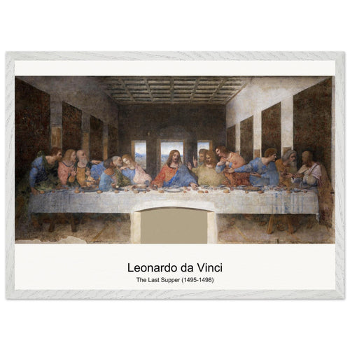 The Last Supper (1495-1498) by Leonardo da Vinci. Archival Print on Museum Quality Matte Paper. Premium Wood Framed Wall Art. Original Aspect Ratio