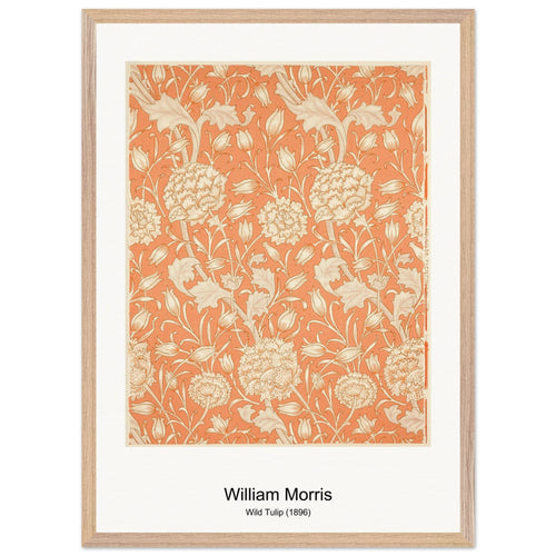 Wild Tulip (1896) by William Morris. Archival Print on Museum Quality Matte Paper. Premium Wood Framed Wall Art. Original Aspect Ratio