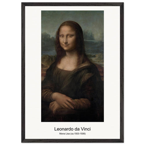 Mona Lisa (ca. 1503-1506) by Leonardo da Vinci. Archival Print on Museum Quality Matte Paper. Premium Wood Framed Wall Art. Original Aspect Ratio