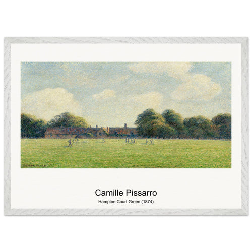Hampton Court Green (1874) by Camille Pissarro. Archival Print on Museum Quality Matte Paper. Premium Wood Framed Wall Art. Optimised Aspect Ratio.